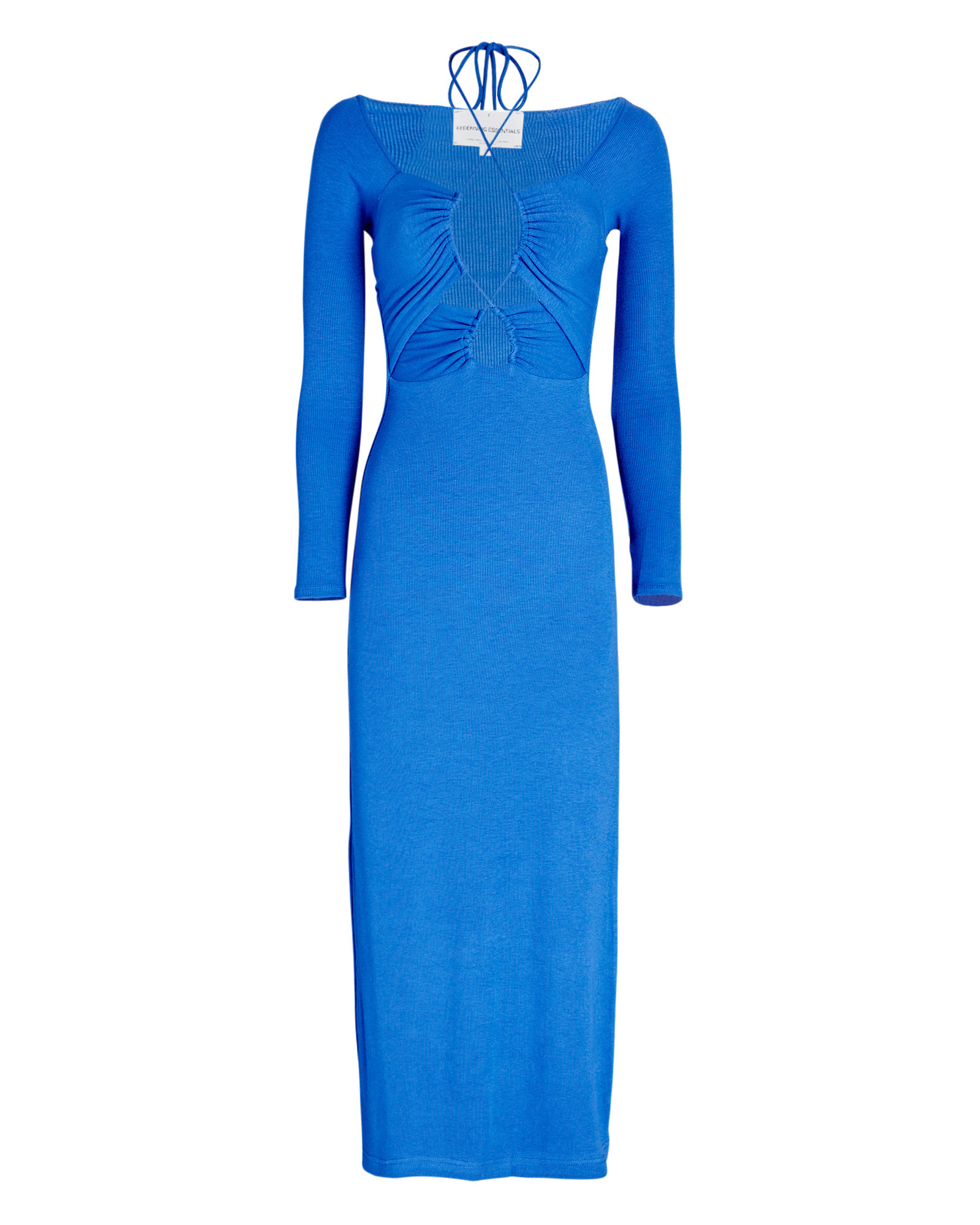 Cut-Out Ribbed Cotton Midi Dress | INTERMIX