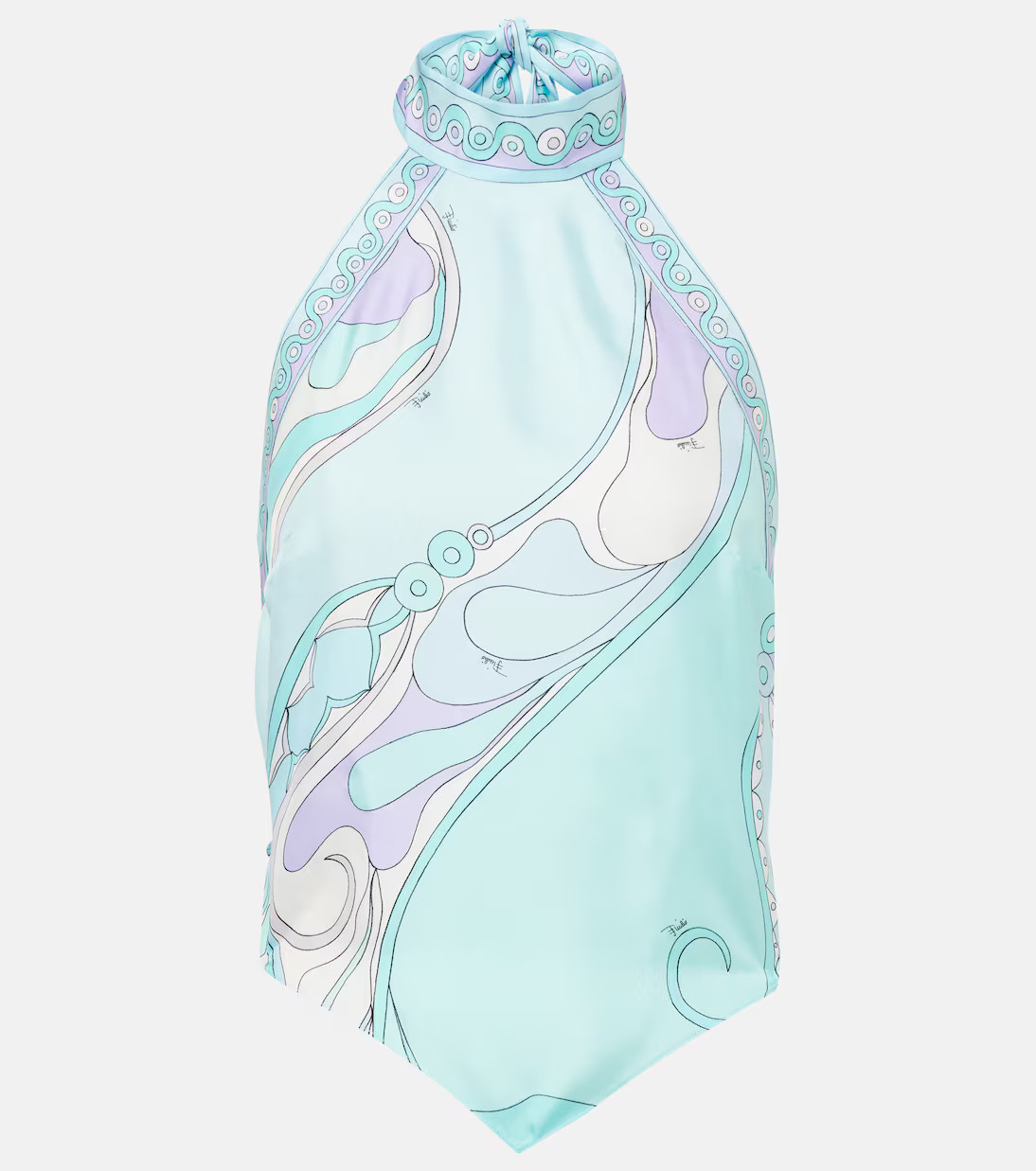 Orchidee halterneck silk twill top | Mytheresa (US/CA)