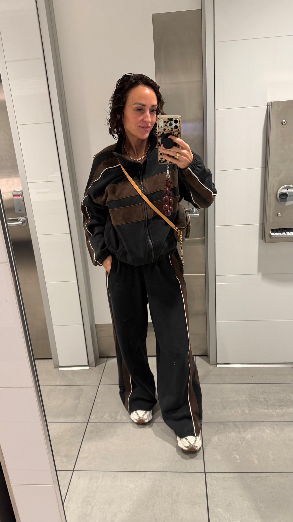 Perfect for travel too in this lululemon sweat seat. Xs in jacket and pants 

#LTKootd #LTKOver40 #LTKTravel