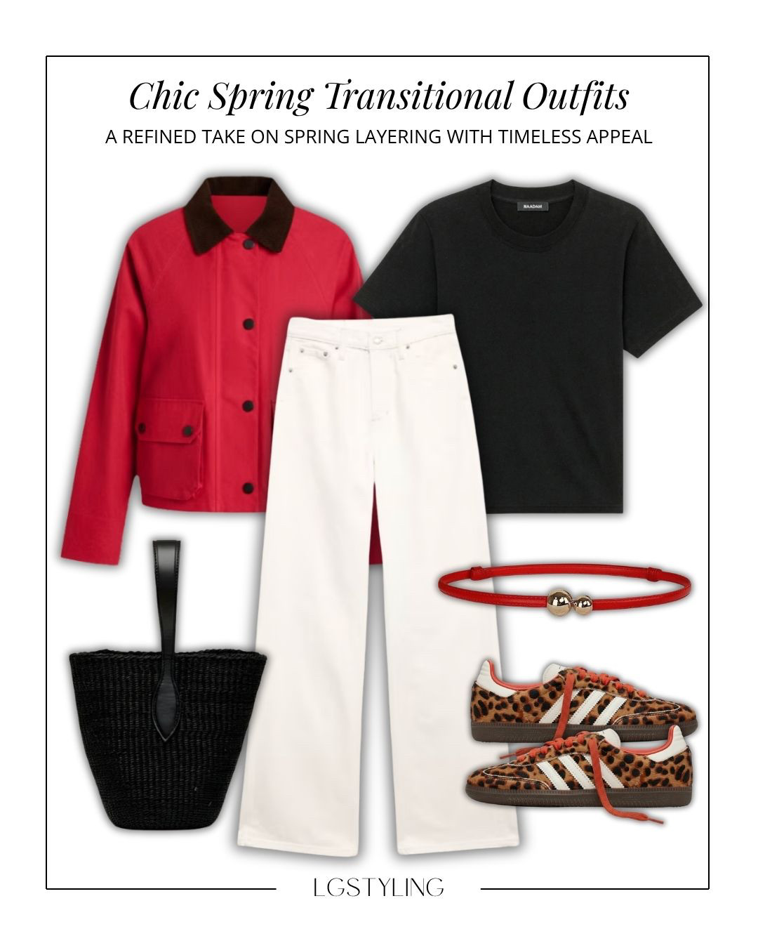 A bold, sporty take on spring layering ❤️
This look mixes a structured red jacket with clean white denim and a simple black tee—finished with leopard sneakers for an unexpected statement.

It’s the perfect example of high-low styling with personality while still feeling wearable and chic.

Perfect for: travel days, casual weekends, on-the-go styling

#LTKSpring #LTKCasual #LTKStyle #SportyChic #StreetStyle #SpringOutfits #EverydayOutfits #CapsuleWardrobe #StatementStyle #TransitionalStyle #EffortlessLooks #ChicCasual