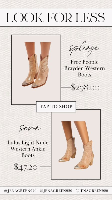 Look for Less | Free People Look for Less | Save vs Splurge | Splurge vs Save 

#LTKfindsunder100 #LTKfindsunder50 #LTKshoecrush