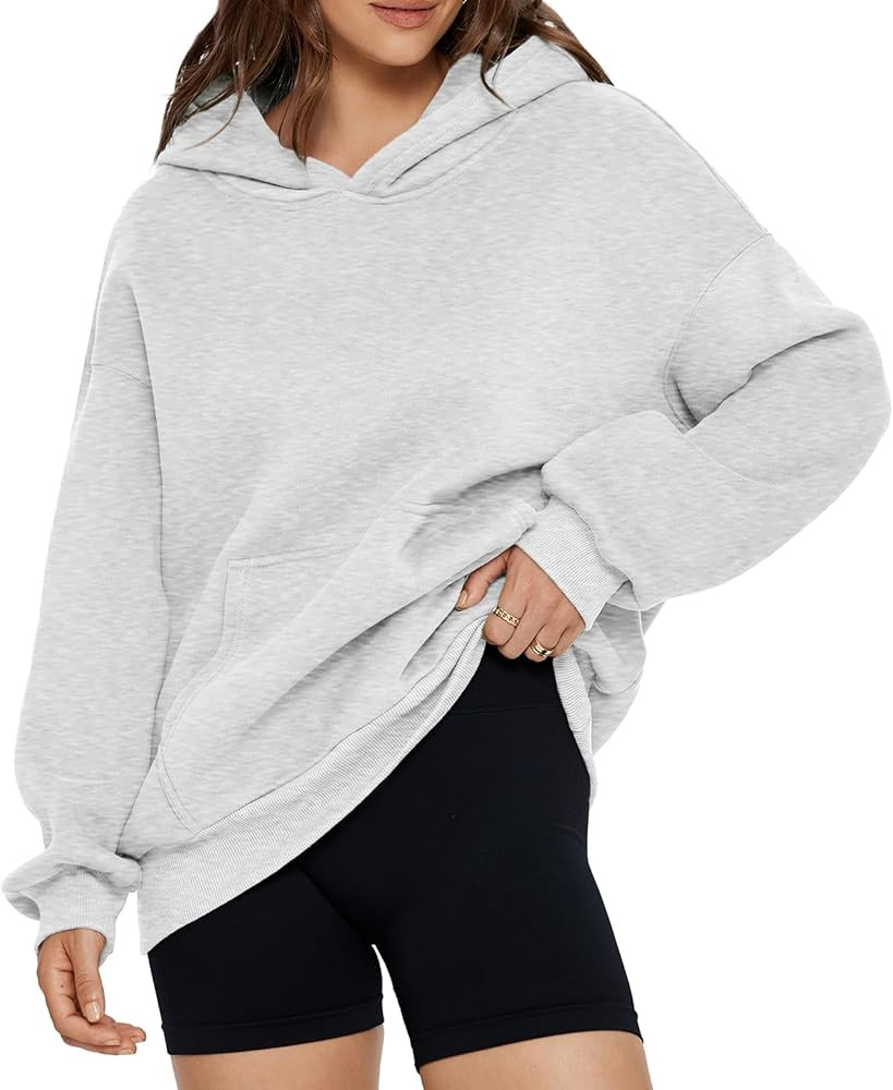Glamaker Women's Oversized Essentials Hoodies Fleece Sweatshirts Fall Long Sleeve Sweater Pullove... | Amazon (US)