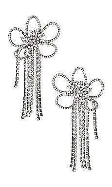 petit moments Daisy Shimmer Earrings in Silver from Revolve.com | Revolve Clothing (Global)