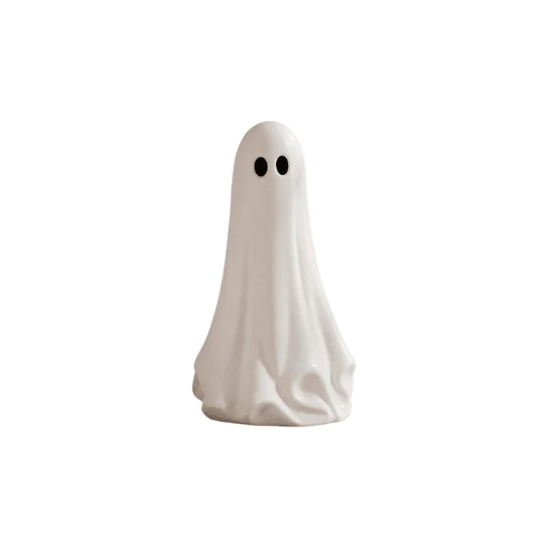 White Ghost Ornament 50cm Tall Solid Plastic Tabletop Decor, Texas Style Halloween Decoration for... | Walmart (US)