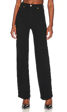 Dr. Denim Moxy Straight in Solid Black from Revolve.com | Revolve Clothing (Global)