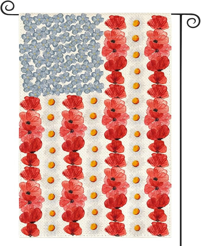 AVOIN colorlife Myosotis Poppy Memorial Day Garden Flag 12x18 Inch Double Sided Outside, Patrioti... | Amazon (US)