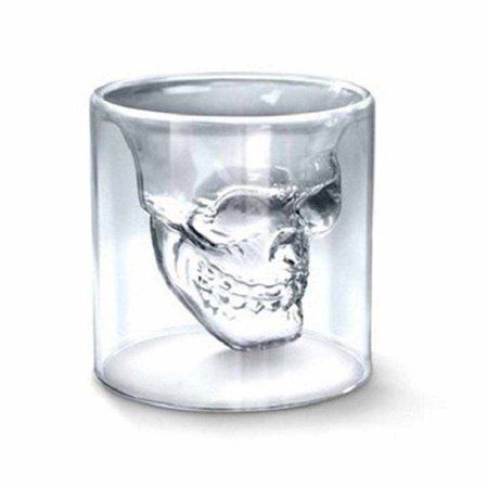 Xelparuc Creative Skull Transparent Beer Red Wine Whiskey Coffee Milk Tea Glass Skeleton Water Cup M | Walmart (US)