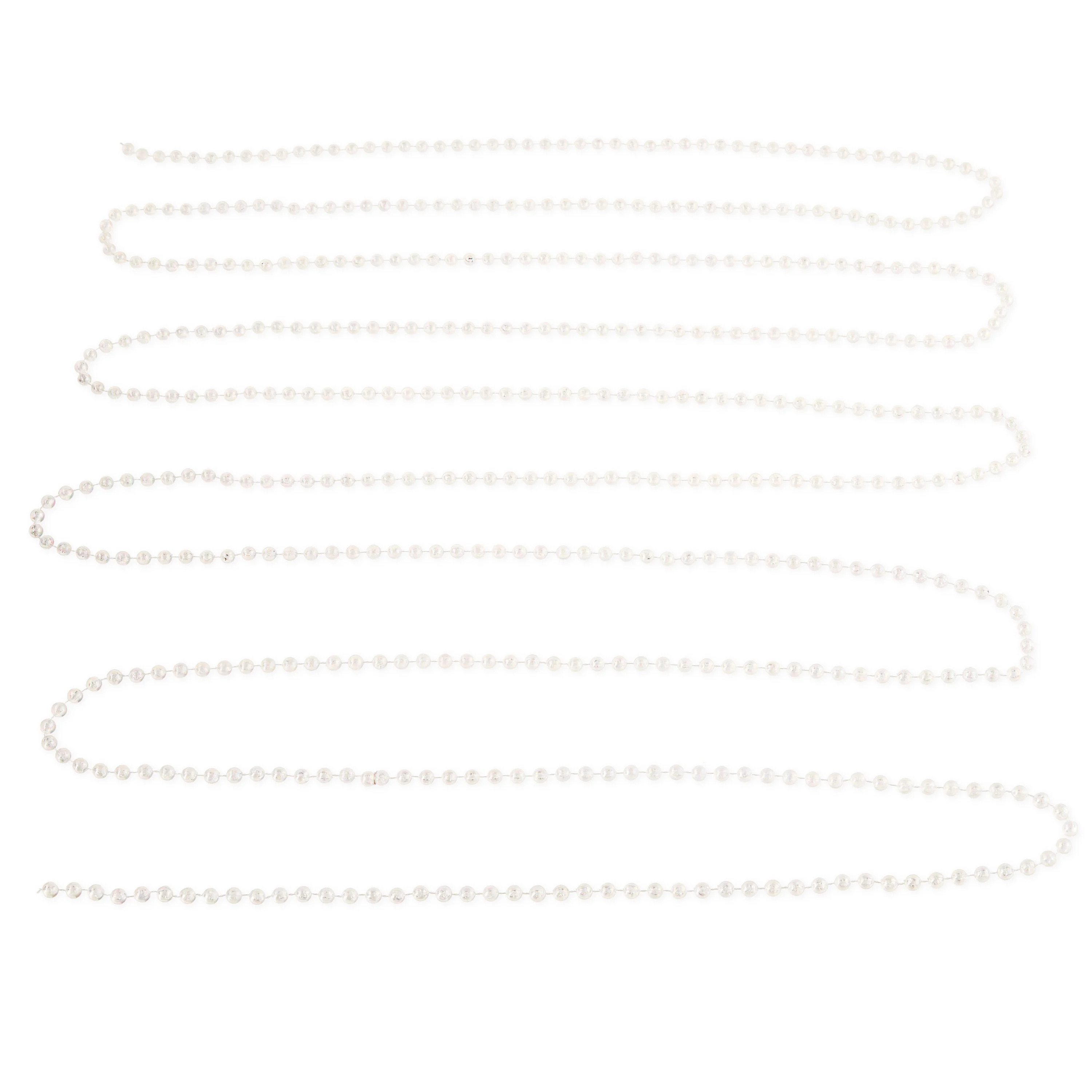 Clear Iridescent Decorative Plastic 8mm Bead Garland, 18 ft, by Holiday Time - Walmart.com | Walmart (US)