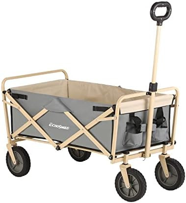 EchoSmile Heavy Duty 220 Lbs Capacity Collapsible Outdoor Wagon, Folding Camping Grocery Cart, Porta | Amazon (US)