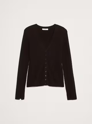 Ribbed Merino Cardigan | Banana Republic (US)