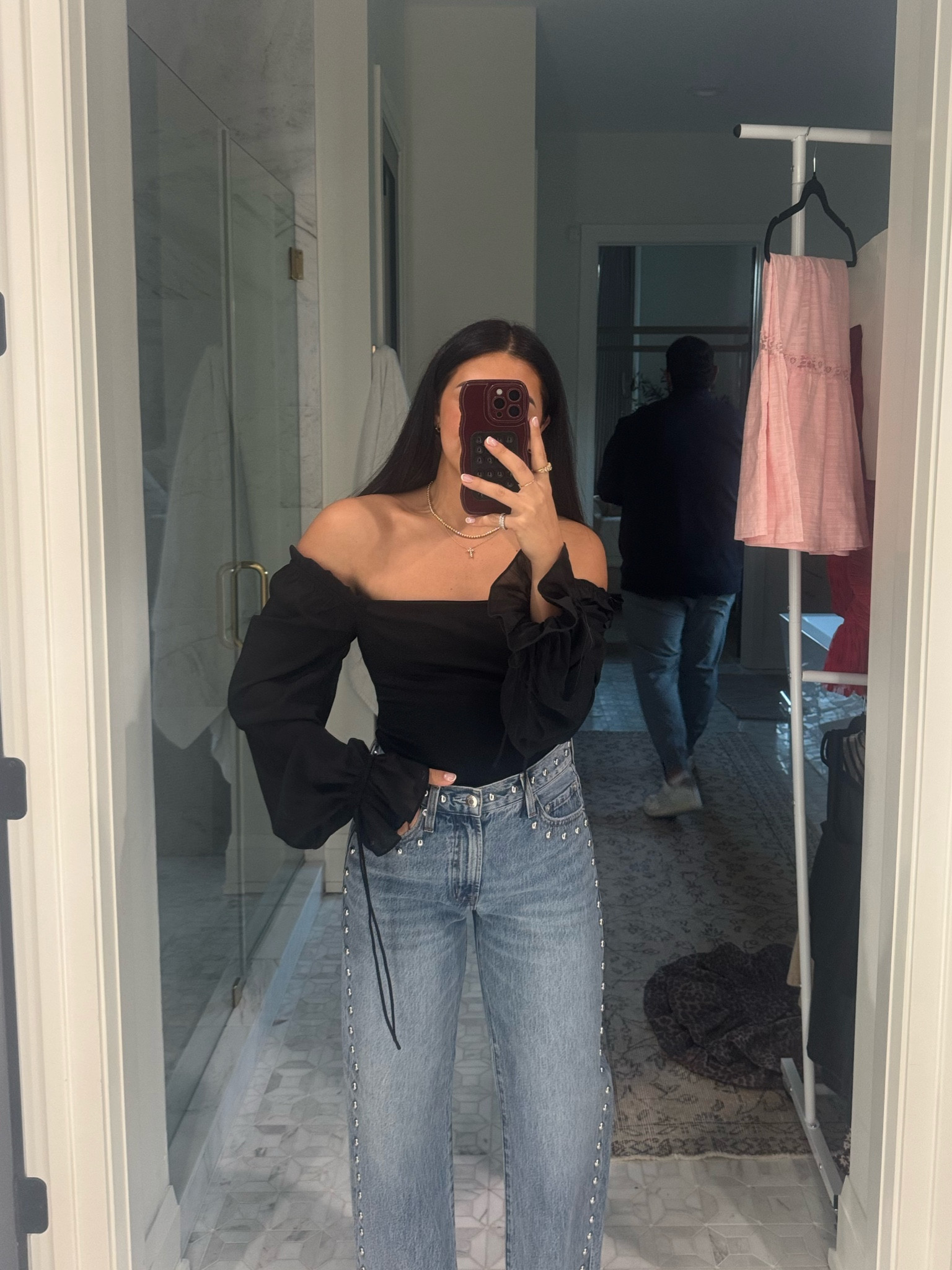 Top: small (dede30) 
Jeans: 27 

Dressupbuttercup.com #dressupbuttercup #dederaad 

#LTKSeasonal #LTKSaleAlert #LTKStyleTip