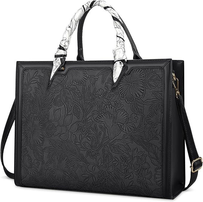 Laptop Bag for Women 15.6 Inch Laptop Tote Bag Waterproof Leather Computer Tote Bag Business Ligh... | Amazon (US)