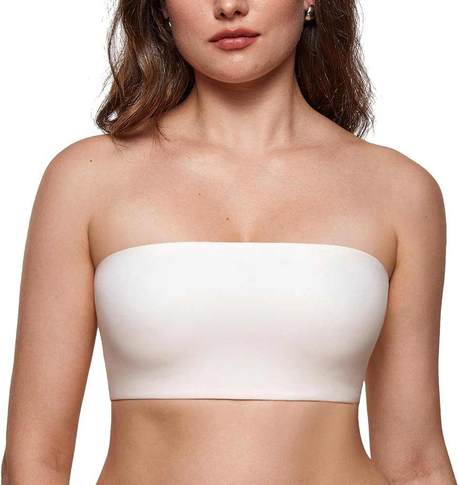 INLYRIC Women's Inbarely Strapless Bandeau Bra Bralette Tube Top Seamless Comfortable Stretchy No... | Amazon (US)