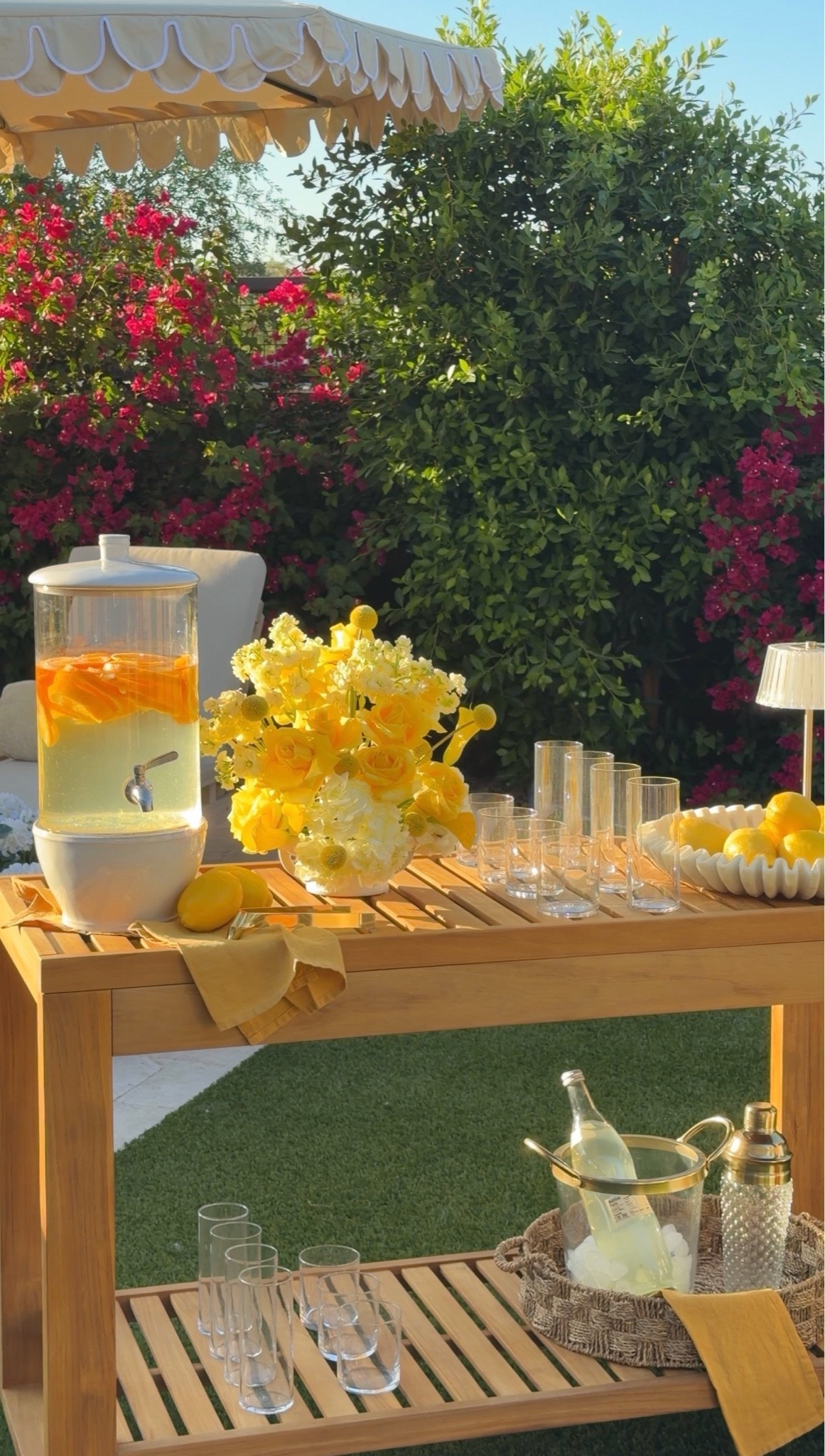 Just saw my favorite bar cart ever is on sale right now!!! My absolute favorite🤍 

#summerhosting #summerpatio #patiofinds

#LTKHome
