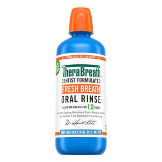 TheraBreath 24-Hour Fresh Breath Oral Rinse, Invigorating Icy Mint, 16 OZ | CVS Health