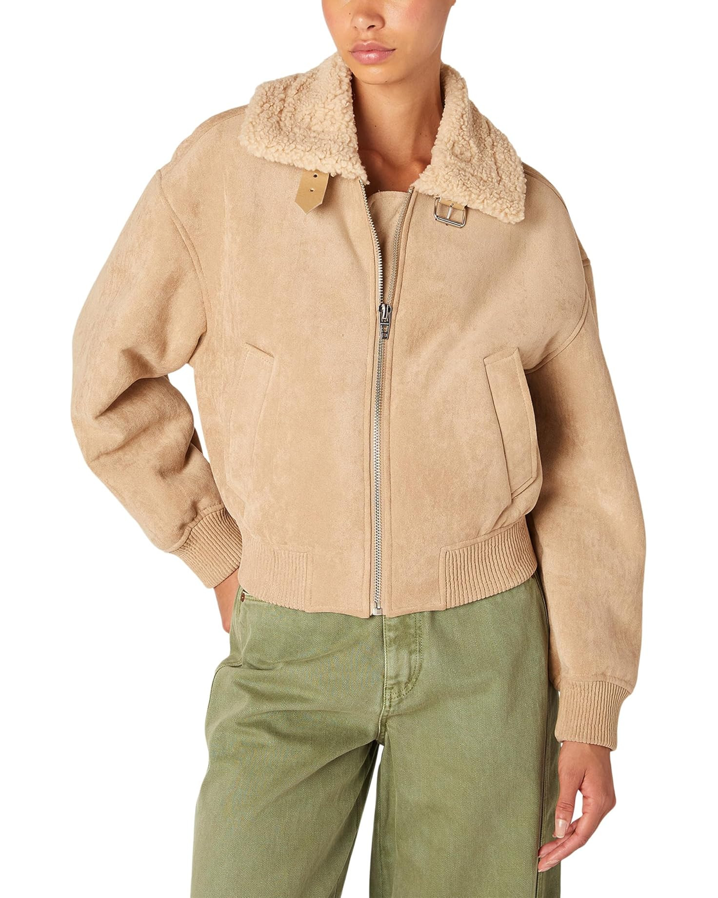 Faux Suede Bomber Jacket | Zappos