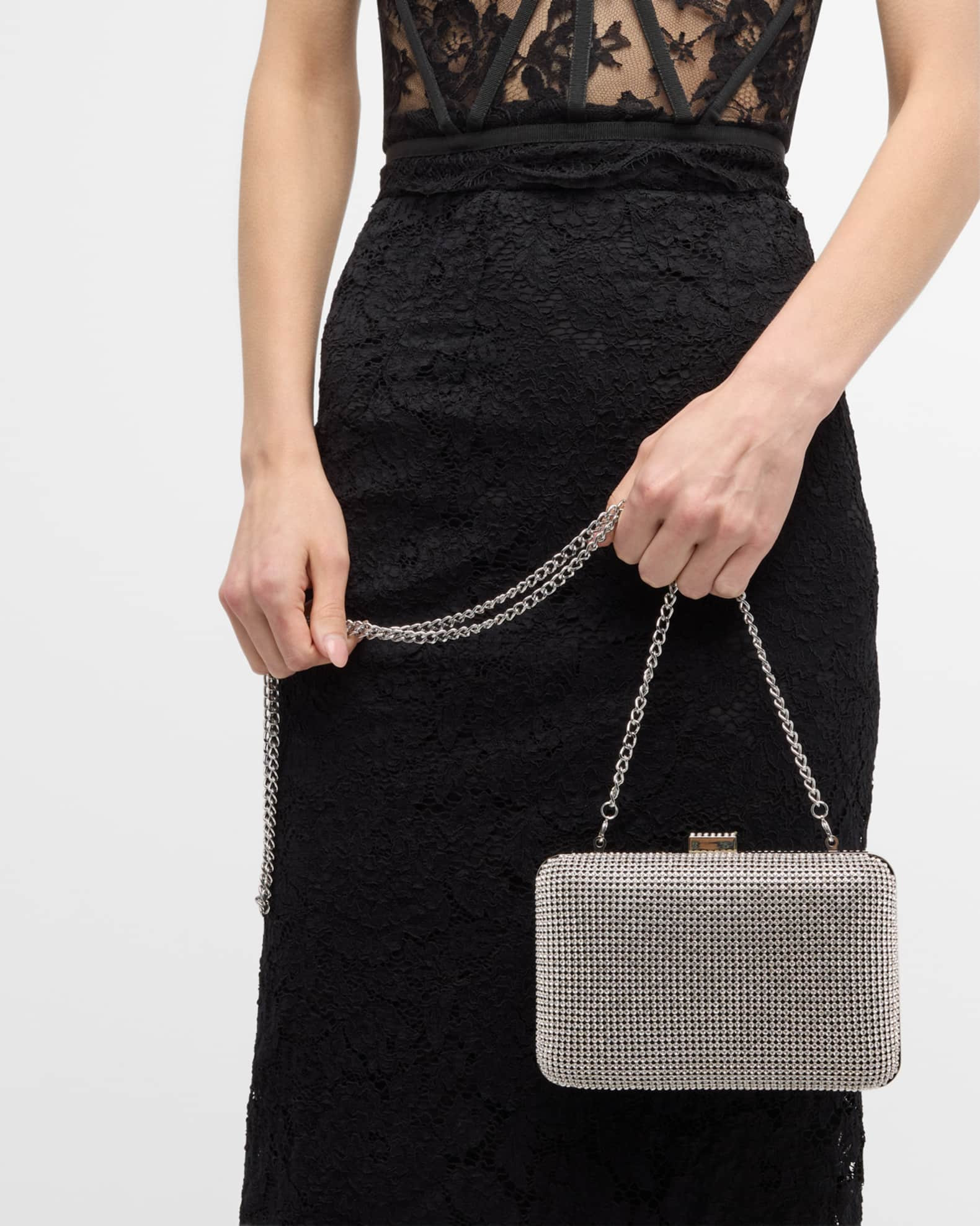 Whiting & Davis Yves Crystal Minaudiere Bag | Neiman Marcus