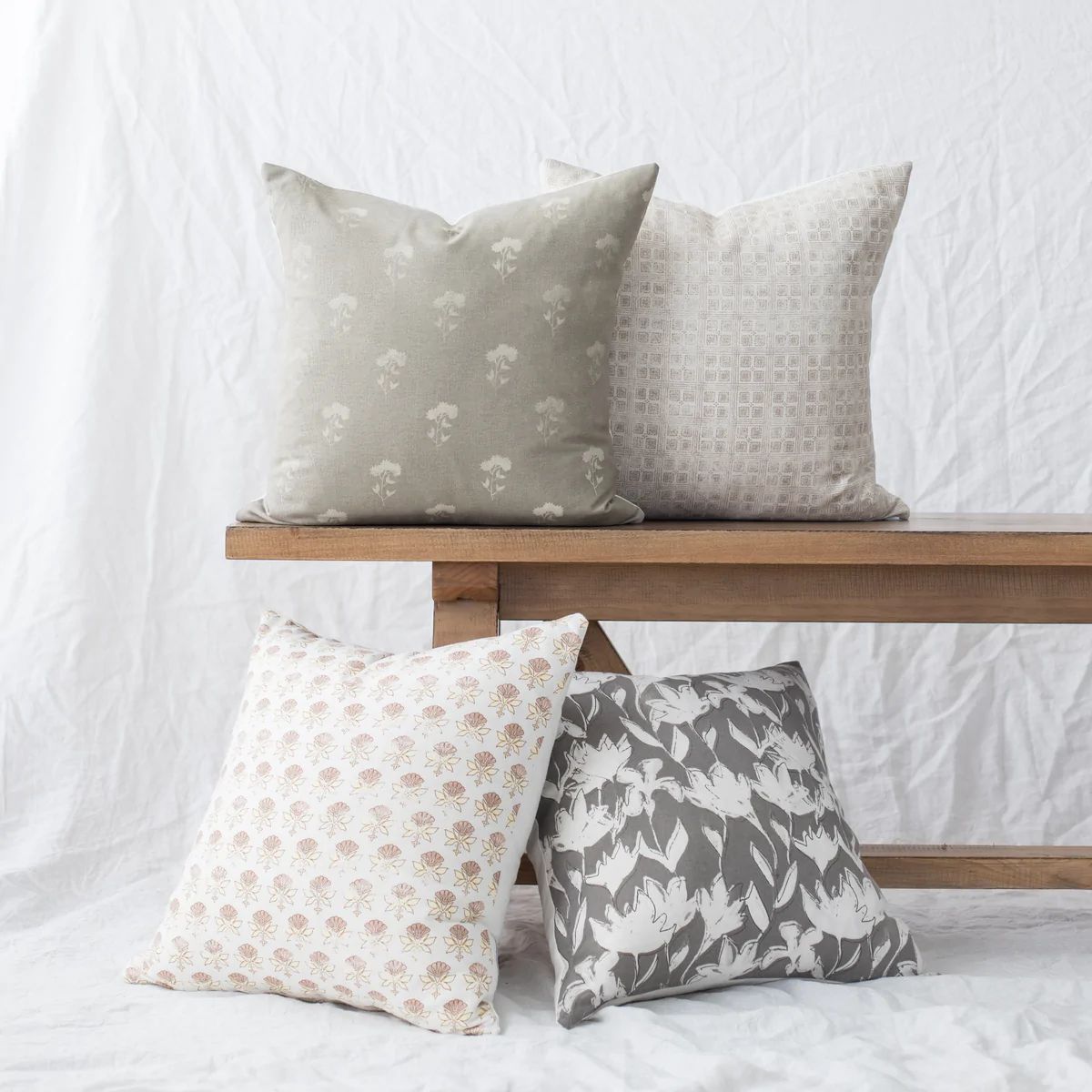 Fleur - 4 pack Pillow Covers - 18" | Woven Nook