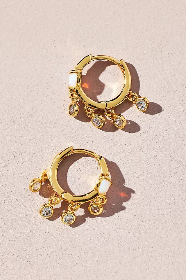 Opal Huggie Hoop Earrings | Anthropologie (US)