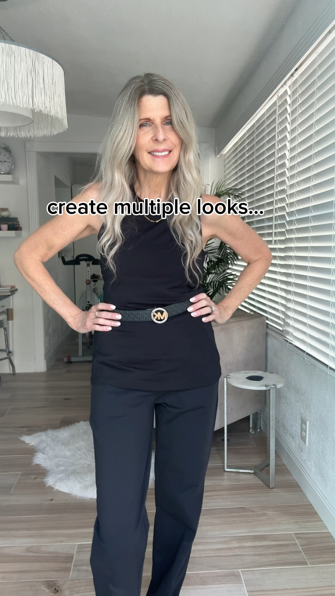 Multiple outfit options with the two closet essentials. Day to night. Travel outfit, date night outfit, black top, black pants with pockets, infinity wrap, tan jacket, black jacket #kiragrace must have separates 

#LTKVideo #LTKTravel
