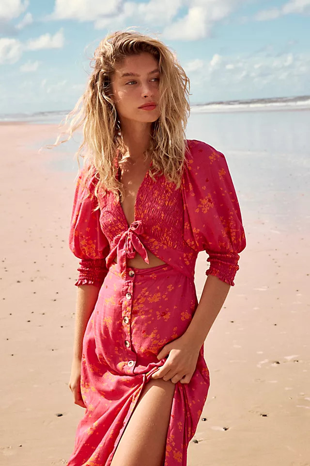 String Of Hearts Printed Maxi Dress | Free People (Global - UK&FR Excluded)
