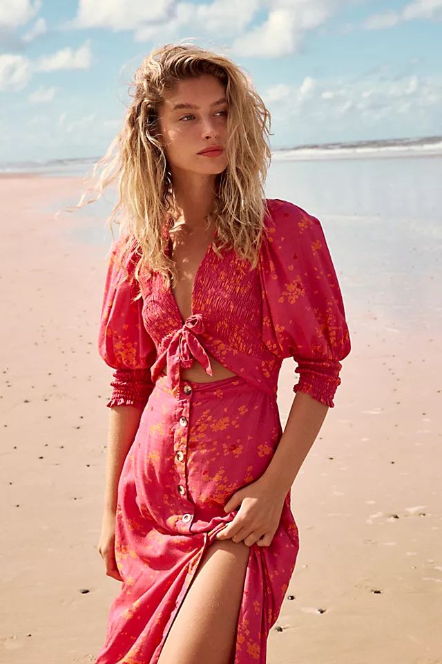 String Of Hearts Printed Maxi Dress | Free People (Global - UK&FR Excluded)