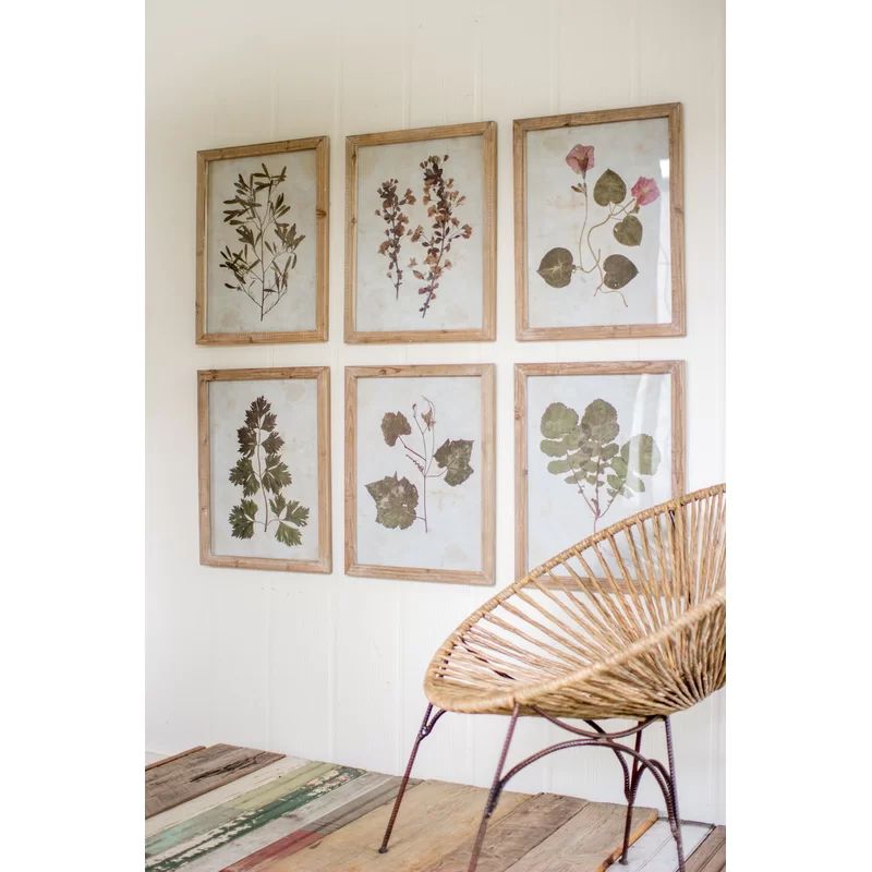 'Leaf' - 6 Piece Picture Frame Graphic Art Print Set on Paper | Wayfair North America