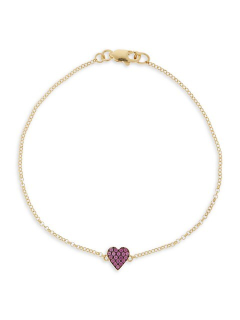 Be Happy 18K Goldplated & Pink Pavé Love Bracelet | Saks Fifth Avenue