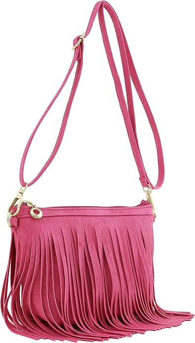 FashionPuzzle Small Fringe Crossbody Bag with Wrist Strap | Amazon (US)