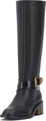 Vince Camuto Gini Wide Calf Riding Boot, Black Wide Calf, 5 | Amazon (US)