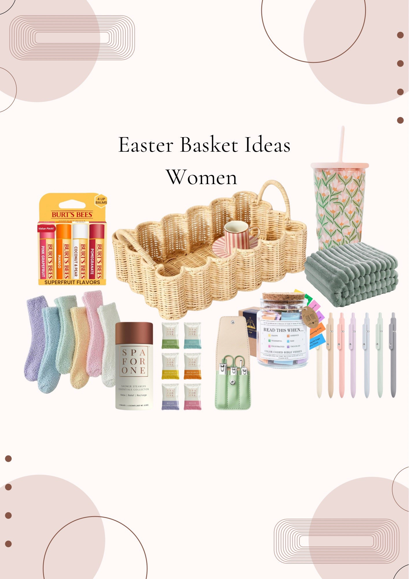 Easter Basket Ideas For Women - Easter Basket Ideas for Mommas - Easter Basket Ideas for Teenage girls #easterbasketstuffers #easterbasketideas #easterbaskets #amazonfinds #ltkfind #ltkfinds #easterbasketsforwomen

#LTKWatchNow #LTKSeasonal #LTKFamily