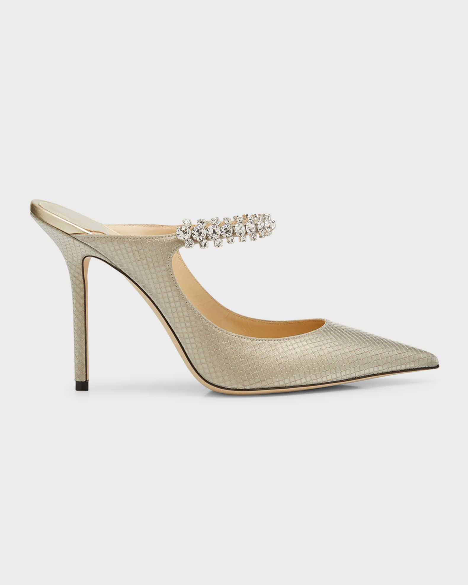 Jimmy Choo Bing Crystal Glitter Mule Pumps | Neiman Marcus