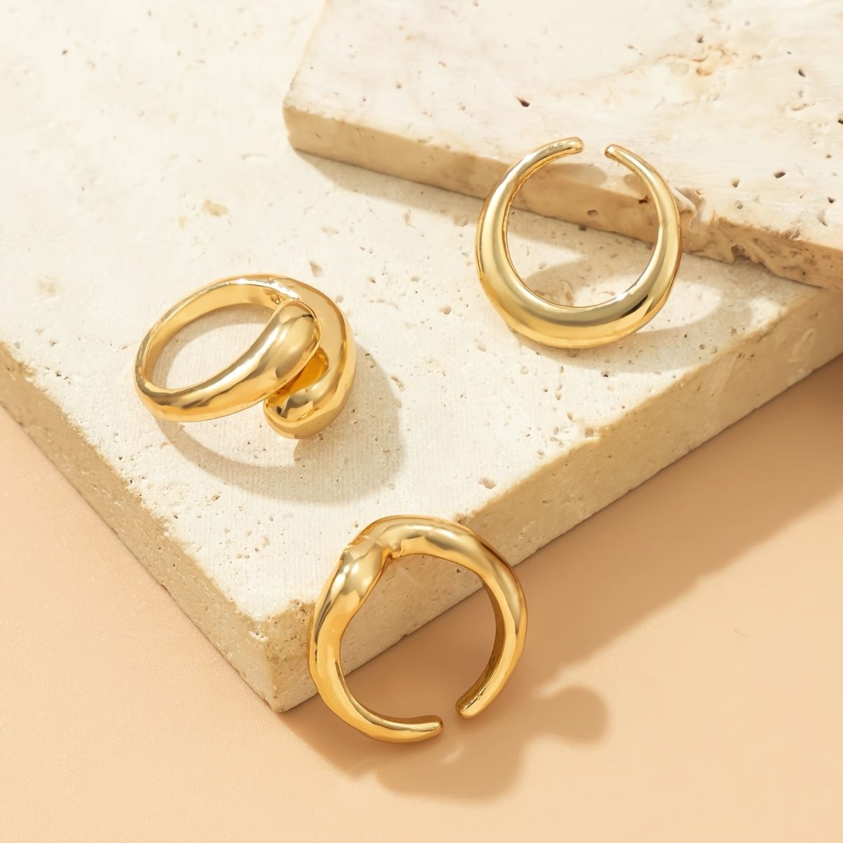 3pcs Set Minimalist Style Comma Wrap Ring Women Unique - Temu | Temu Affiliate Program