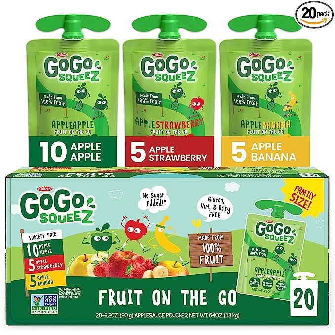 Amazon.com: GoGo squeeZ Fruit on the Go Variety Pack, Apple Apple, Apple Banana, & Apple Strawber... | Amazon (US)