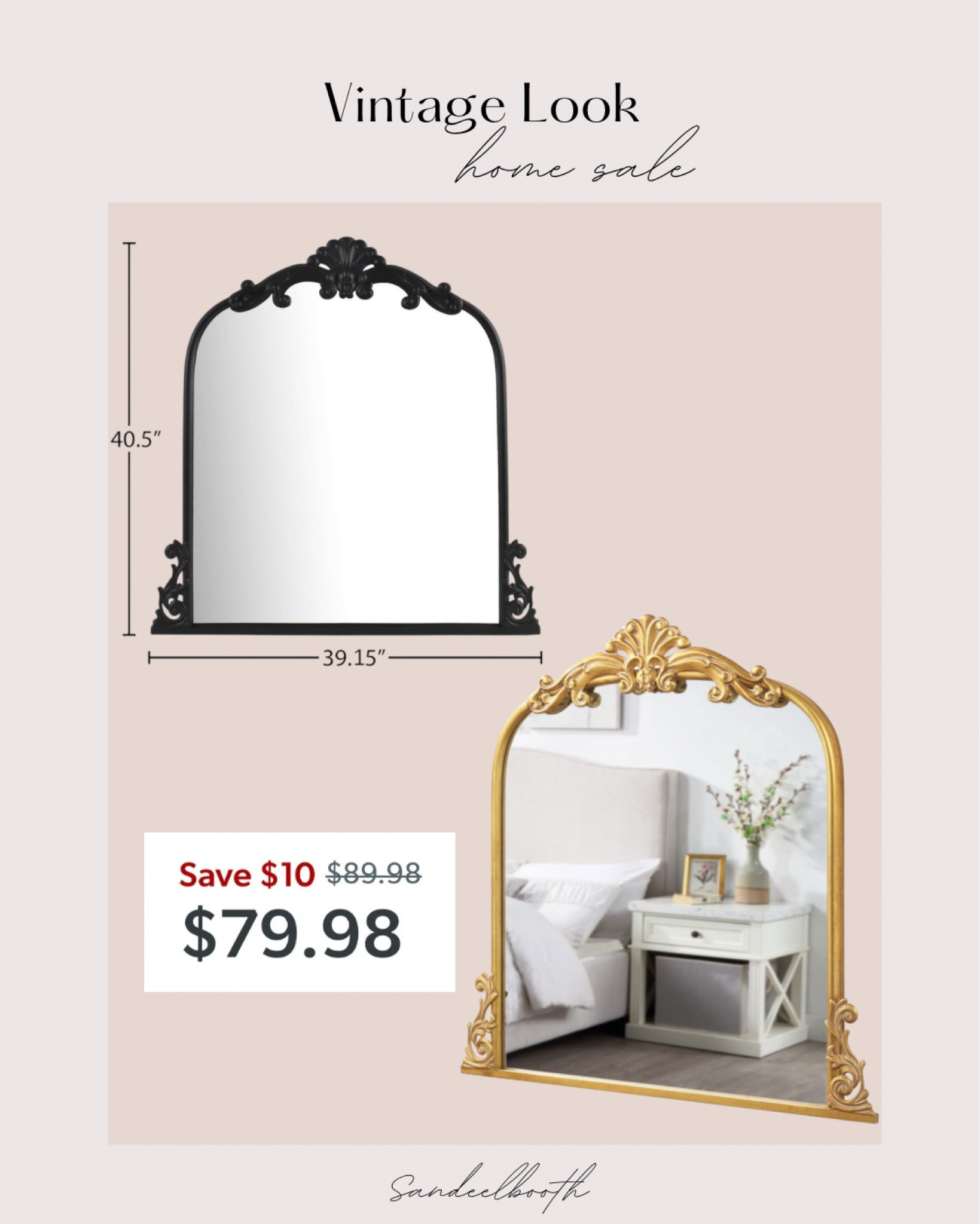 🎉SALE🎉 Gorgeous mirror available in black and gold. 

#LTKfindsunder100 #LTKhome #LTKsalealert