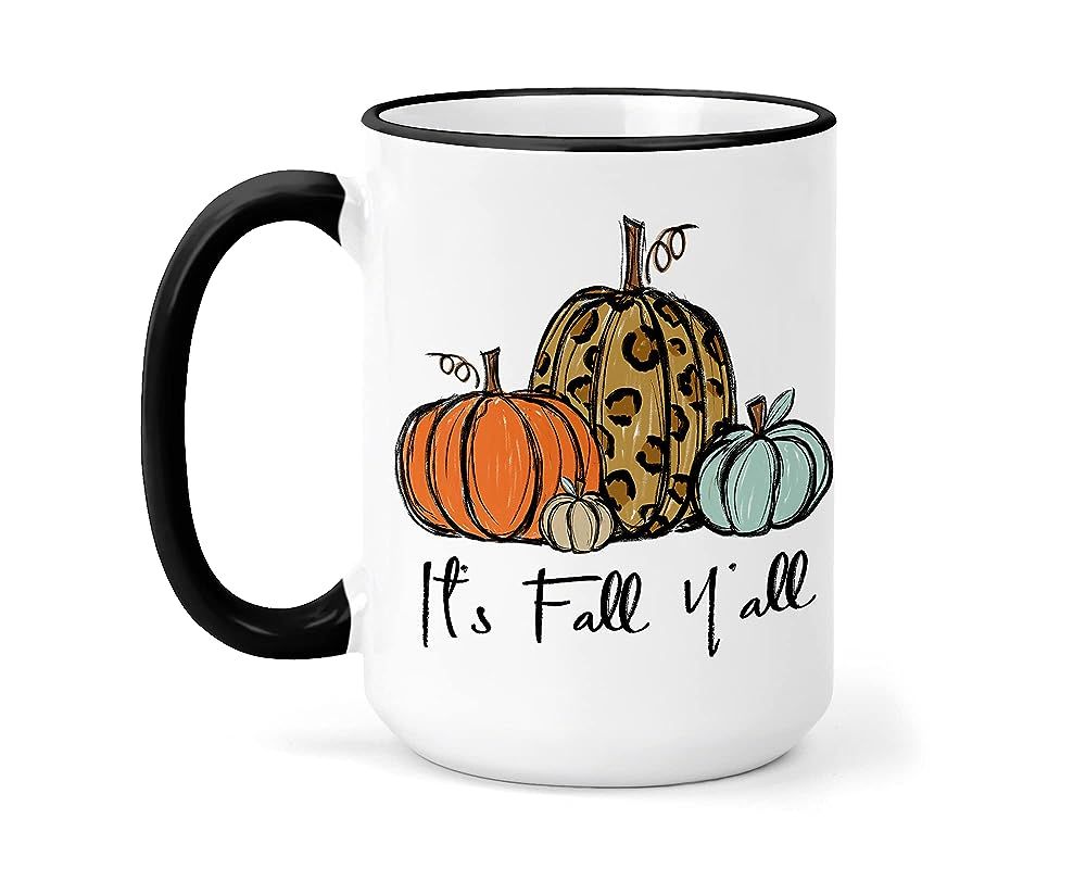 It's Fall Y'all Mug - 15oz Cup - Fall Pumpkins Mug | Amazon (US)
