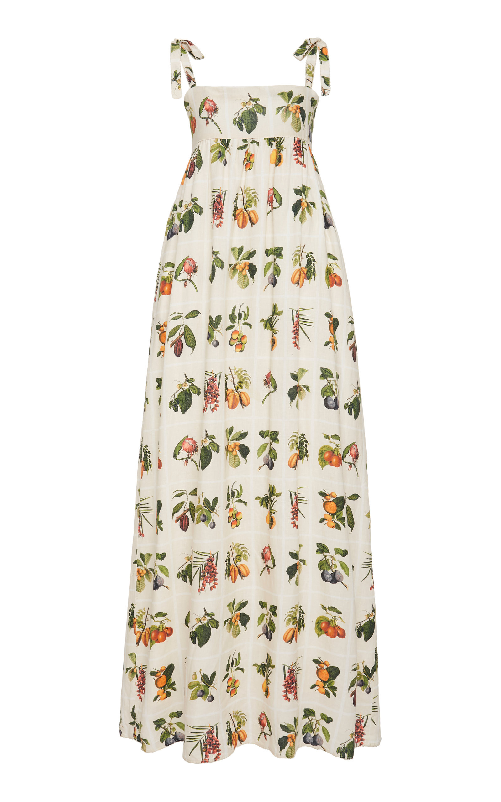Agua by Agua Bendita Verbena Frutas Linen Maxi Dress | Moda Operandi Global