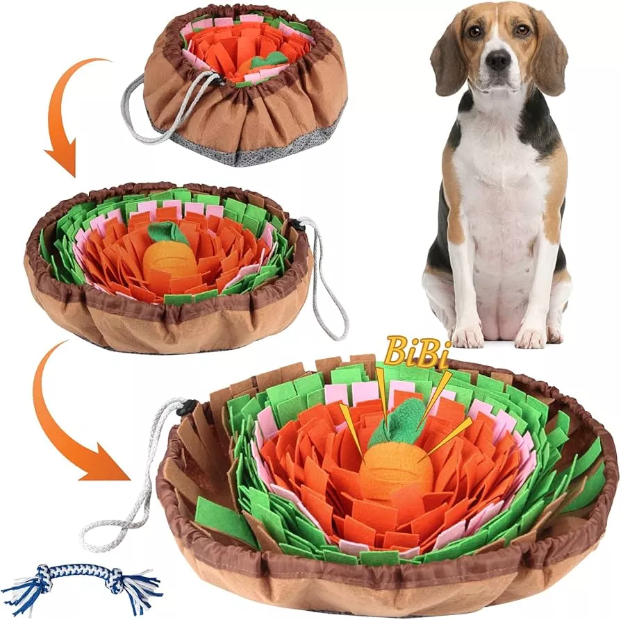 Snuffle Mat for Dogs, 17'' x 21'' Dog Sniffing Mat Interactive