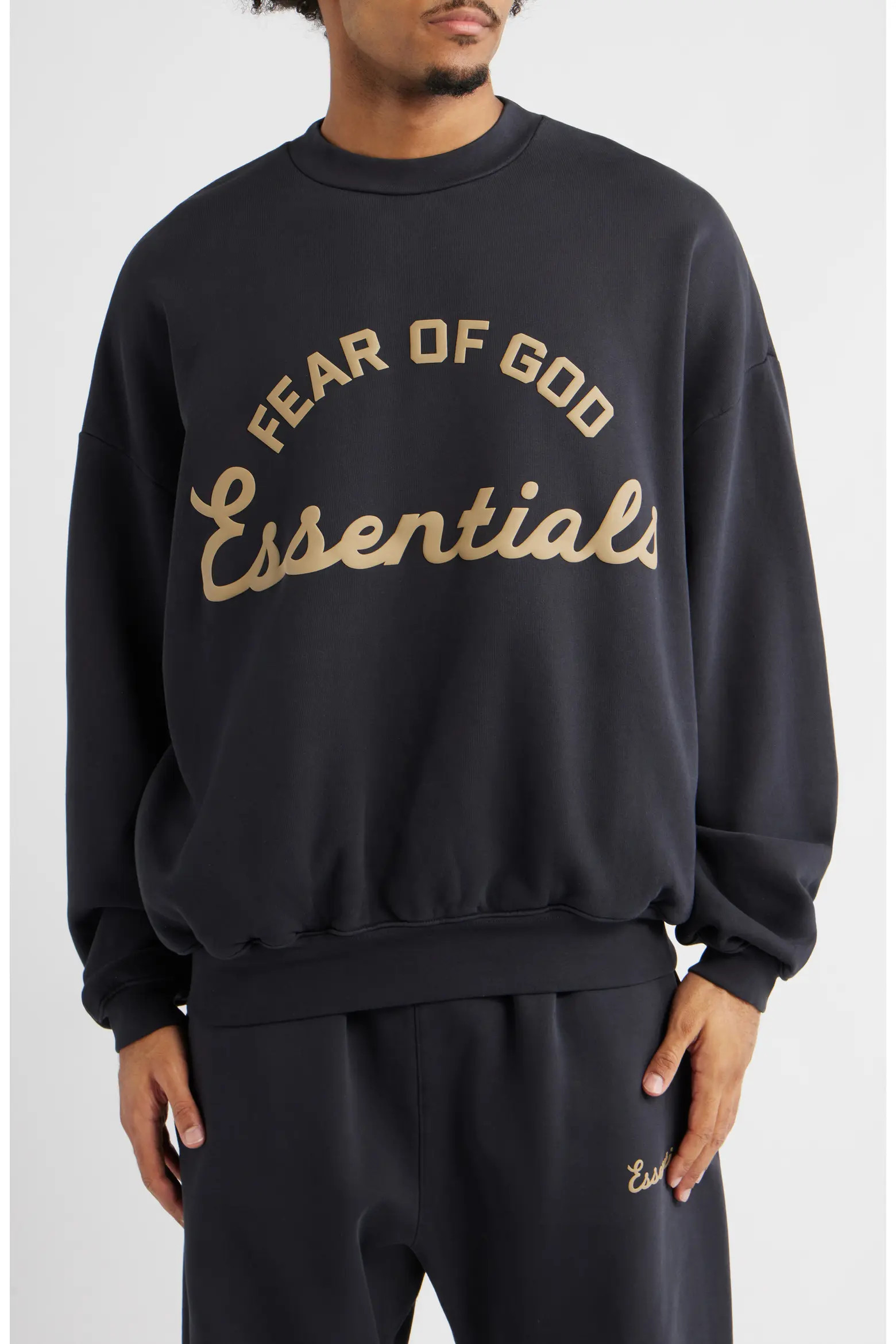 Fear of God Essentials Training '90s Fleece Crewneck Sweatshirt (Men) | Nordstrom | Nordstrom
