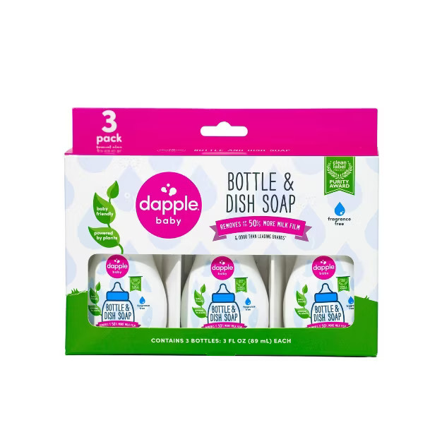 Dapple Baby Bottle & Dish Soap Travel - 9 fl oz/3pk | Target