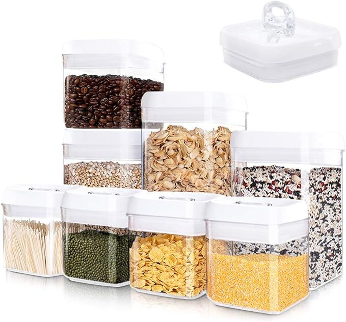 Kitsure Airtight Food Storage Container Set - 8 PC Set - Pantry Organization and Storage, Kitchen... | Amazon (US)