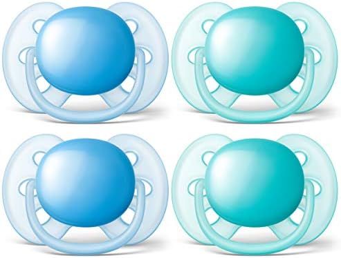 Philips AVENT Ultra Soft Pacifier, 6-18 Months, Blue/Teal, SCF212/42 | Amazon (US)