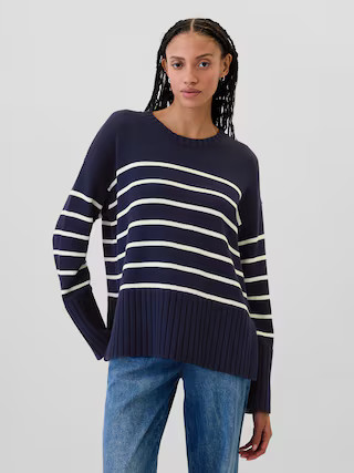 Relaxed Mixed-Stitch Tunic Sweater | Gap Factory