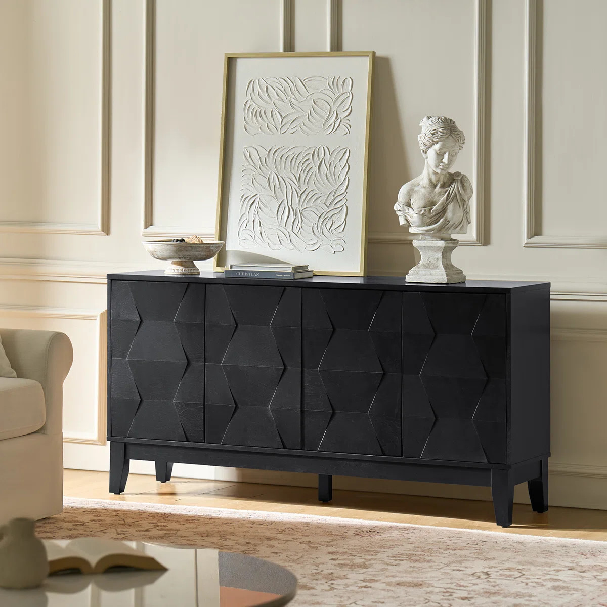 Sara Modern 60" W Sideboard with Solid Wood Legs | Wayfair North America