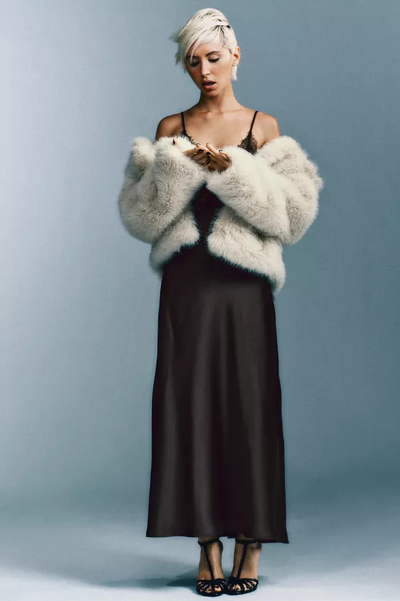 SHORT FAUX FUR COAT | Zara UK