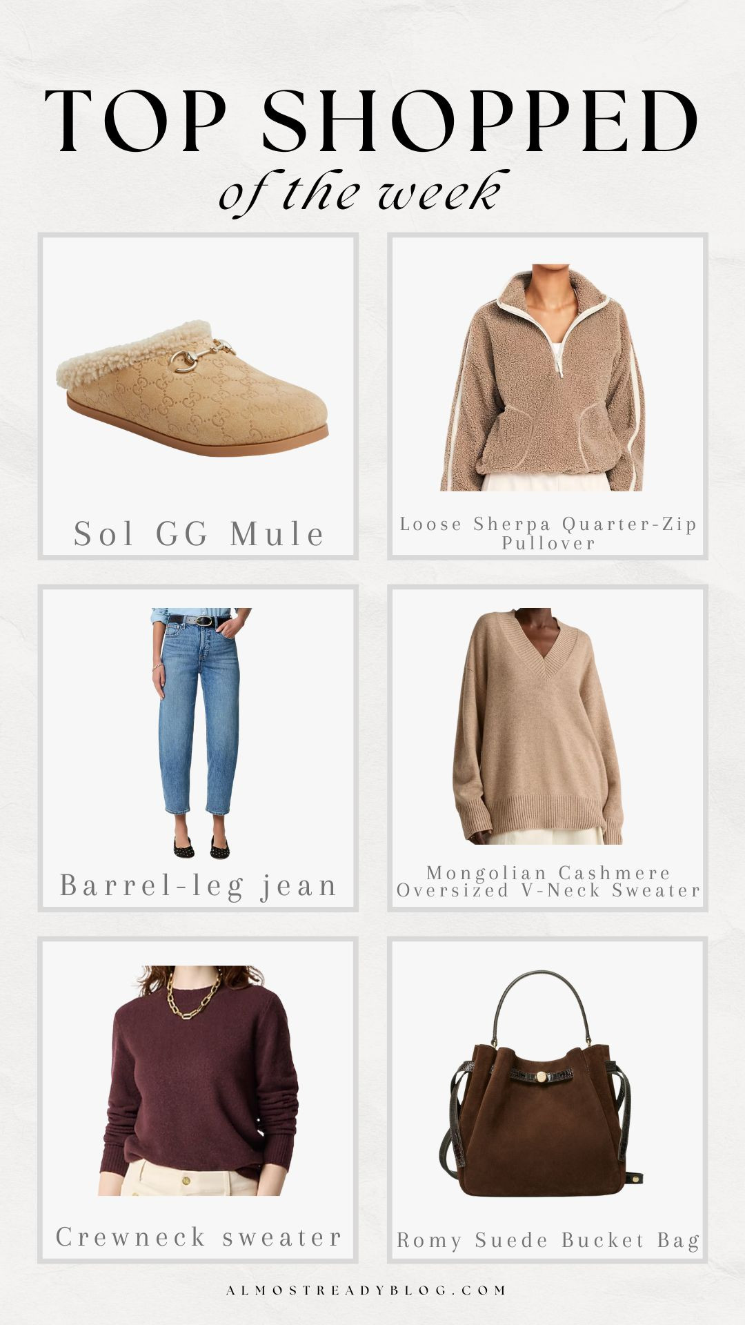 Top Shopped of the Week!!

top sellers, gucci, old navy, quince, j crew factory, fall fashion, winter fashion, sweater, denim, shoe crush, amanda west 

 #LTKSeasonal #LTKSaleAlert #LTKStyleTip