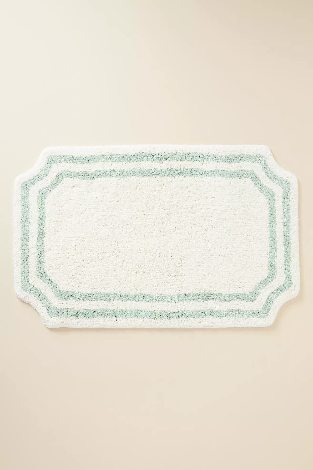 Hand-Tufted Double Border Bath Mat | Anthropologie (US)