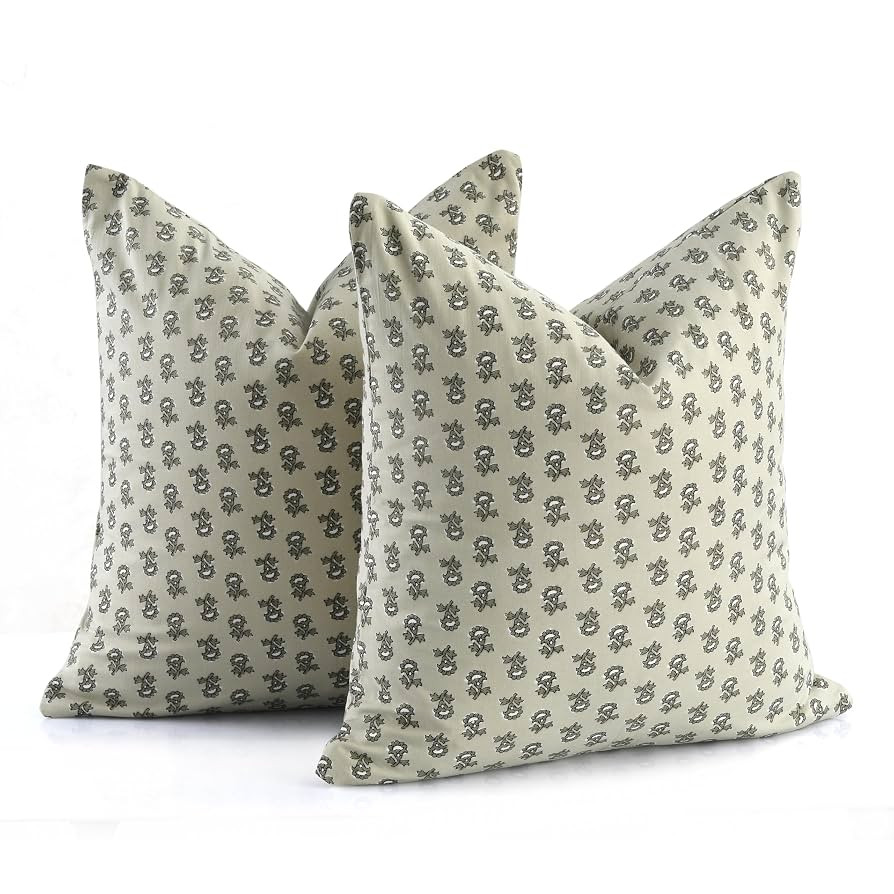 CPC 18x18 in Throw Pillow Covers for Farmhouse, Neutral Decorative Pillow Covers for Living Room ... | Amazon (US)