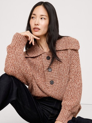 Oversized Cotton Sailor Sweater | Banana Republic (US)