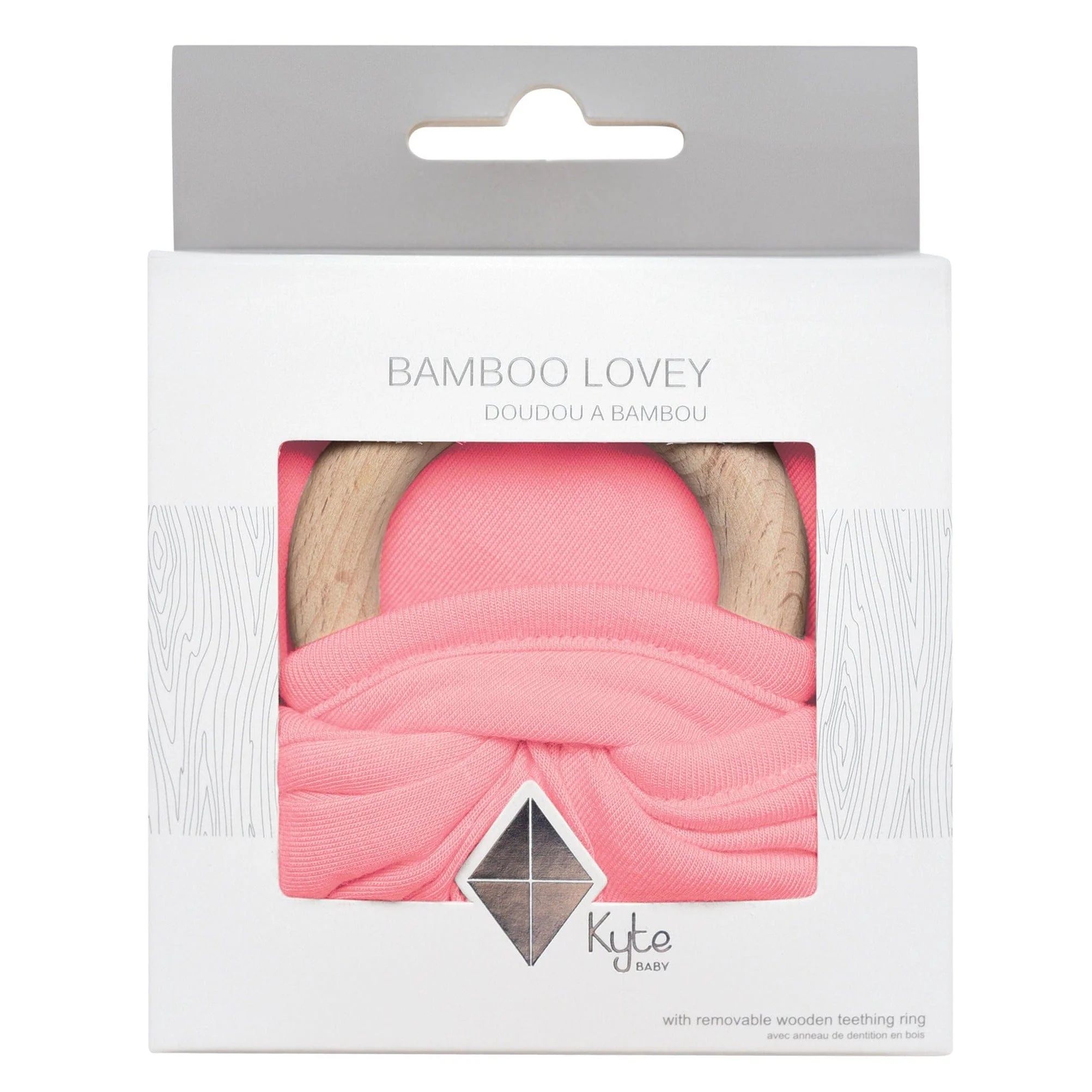 Lovey in Rose with Removable Teething Ring | Kyte BABY
